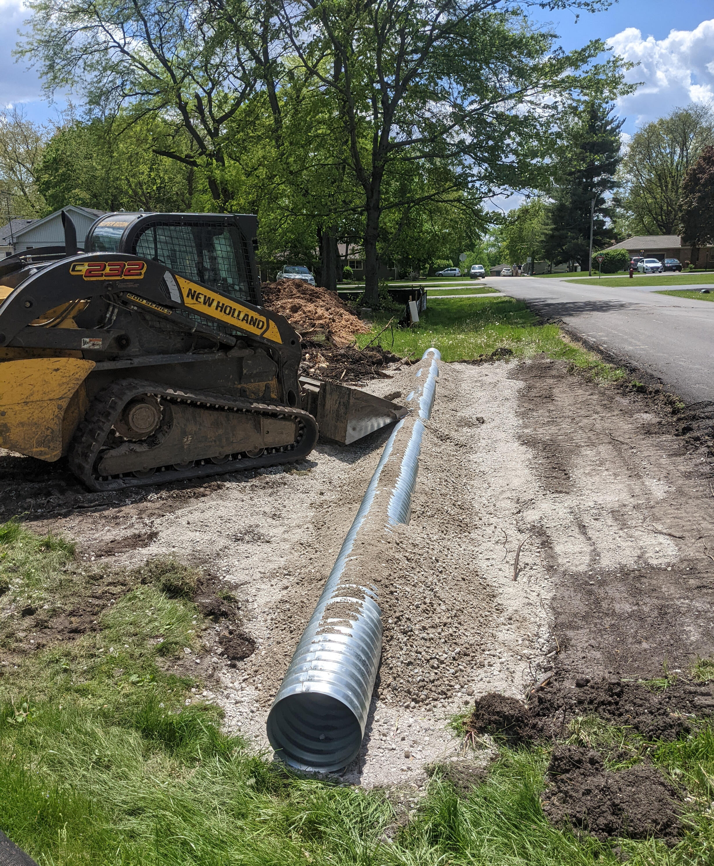 culvert pipe installation driveway drainage fix Columbia TN contractor